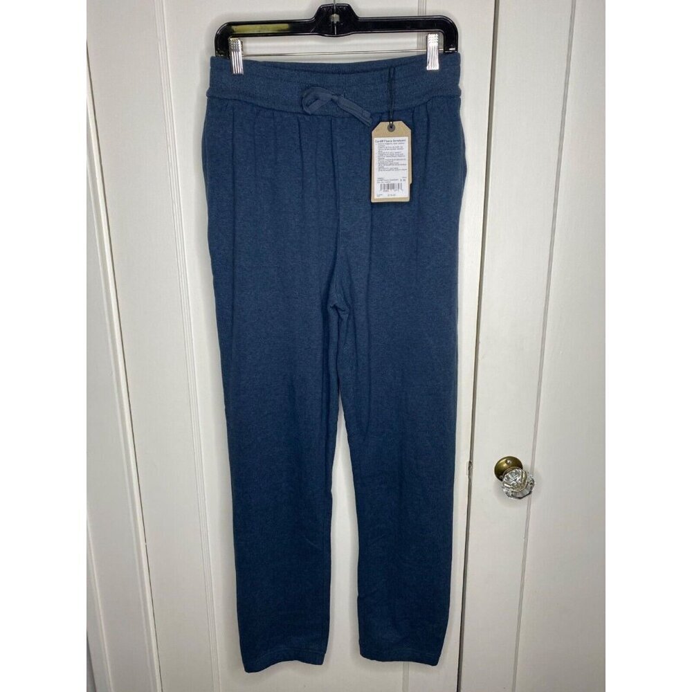 PrAna Cardiff Soft Fleece Sweatpants Small Dark Sky Heather Blue Hemp Stretch - Picture 3 of 7